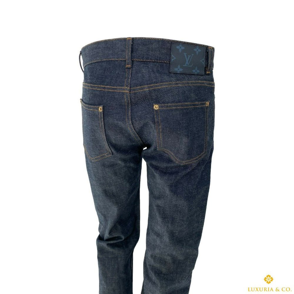 New Louis Vuitton Dark Blue Authentic Slim Jeans